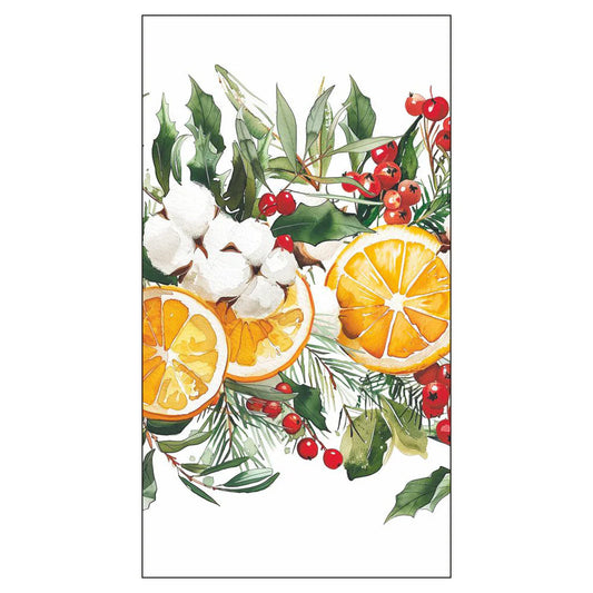 Winter Oranges Guest Towels