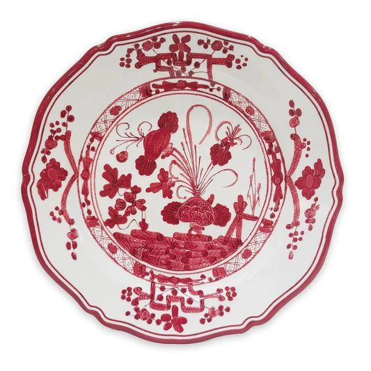 Vida Faenza 11" Dinner Plate - White and Red