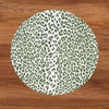 VIDA Faenza and Leopard Reversible Round Placemats Set of 4 (White & Green)