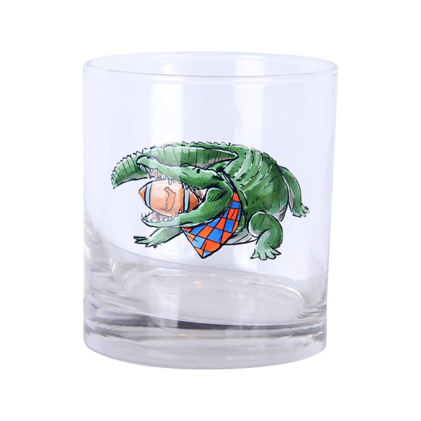 Florida FL State Spirit Gator Football Rocks Glass