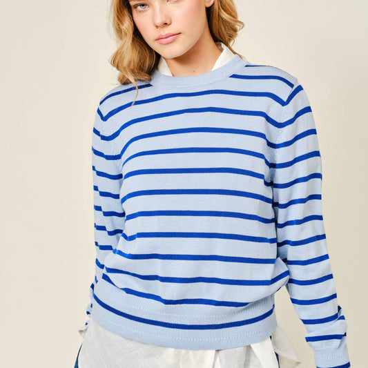 Soft Thin Striped Pullover Sweater