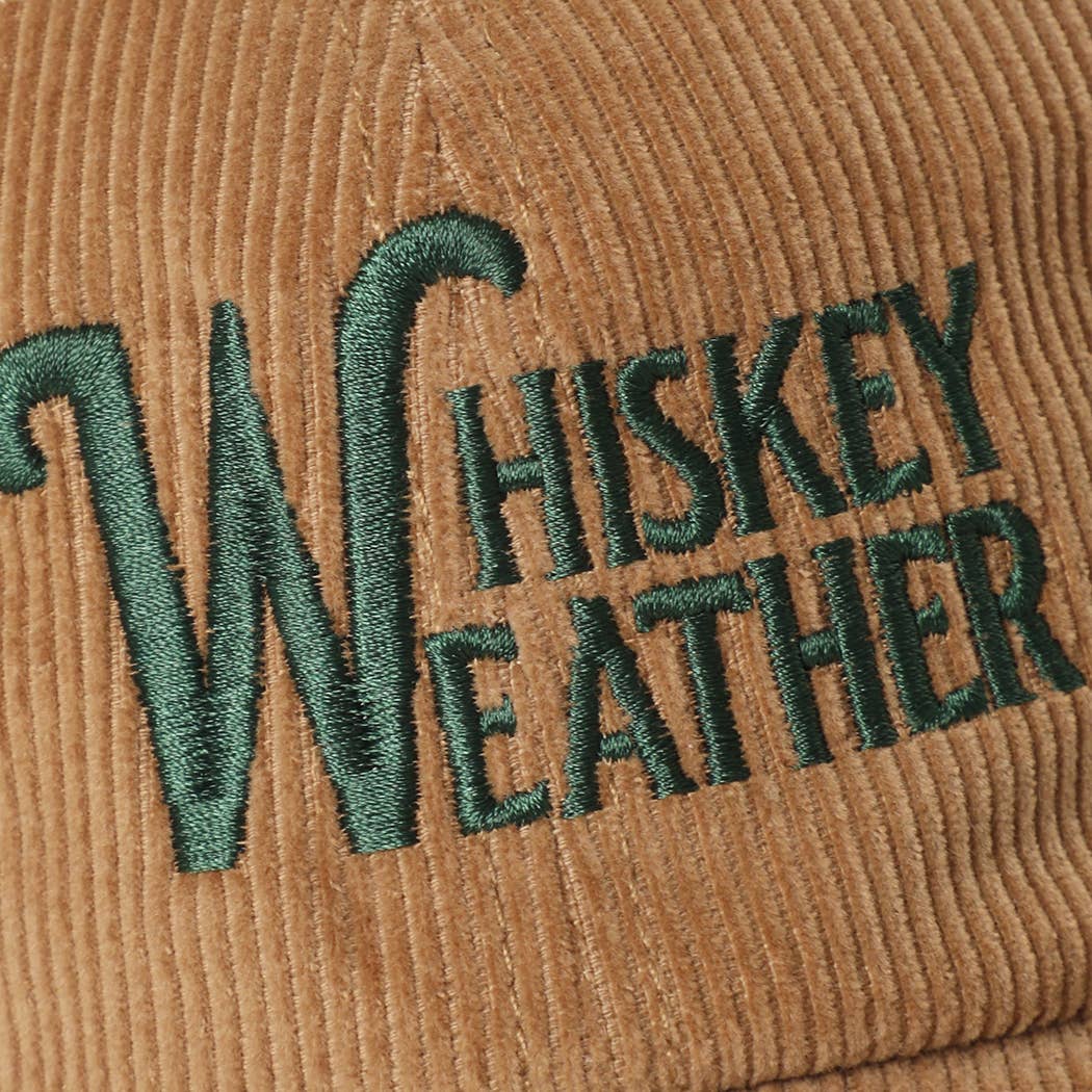 WHISKEY WEATHER Embroidered Corduroy Baseball Cap