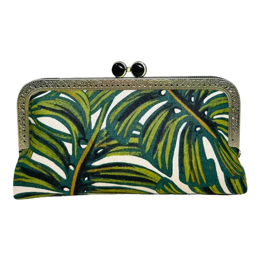 Cell Phone Clutch -Marvelous Mrs Monstera/Black