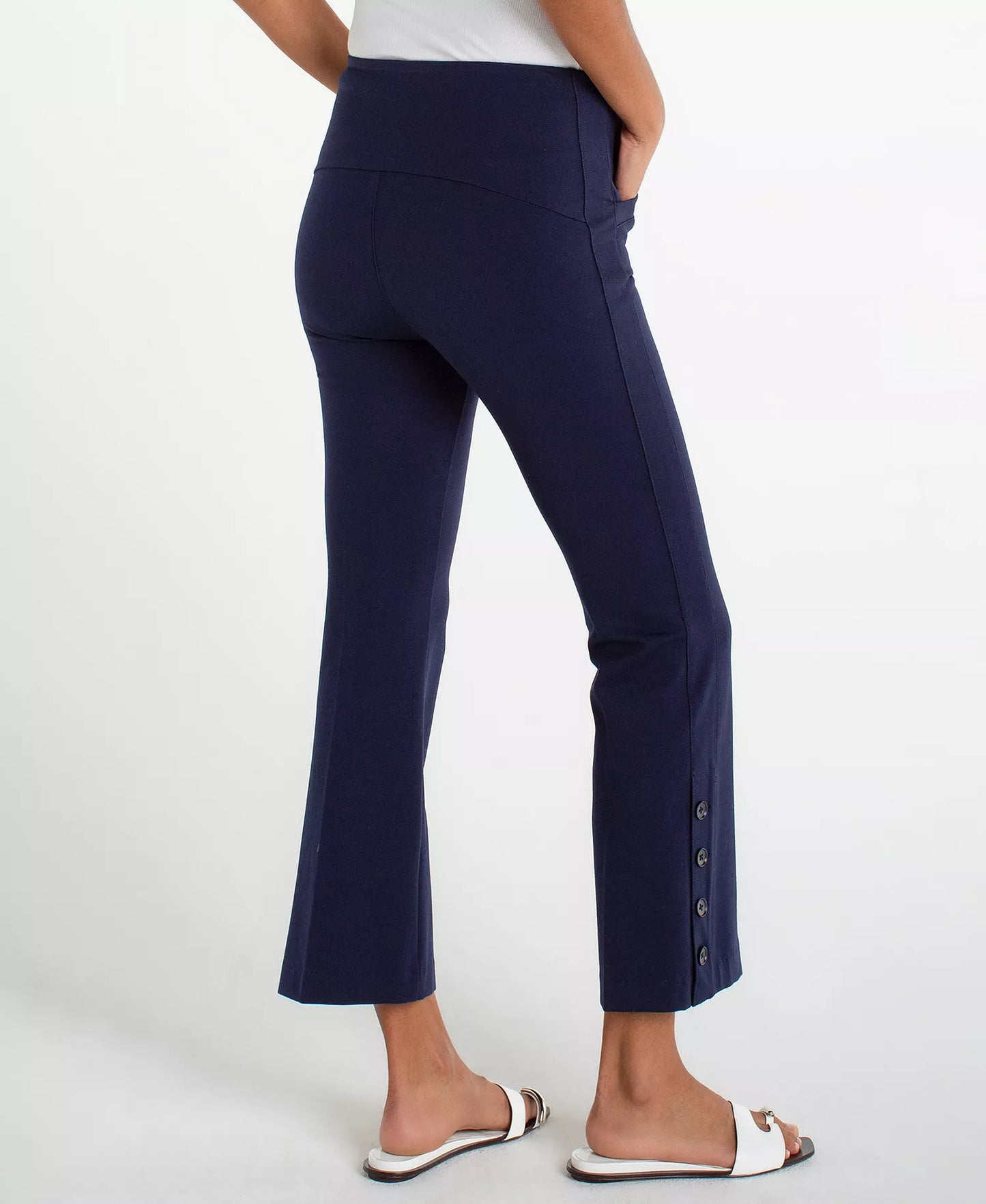 Stella Kick Flare With Welt Pockets Cadet Blue