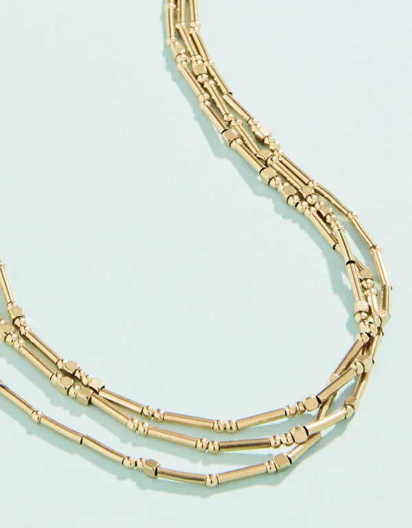 Mermazing Layered Necklace 17" Gold