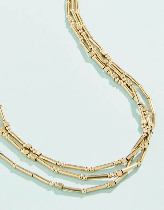 Mermazing Layered Necklace 17" Gold