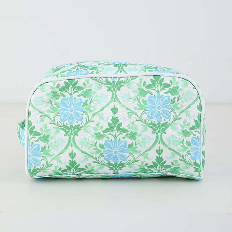 Canvas Cosmetic Case Makeup Bag: Heirloom Garden