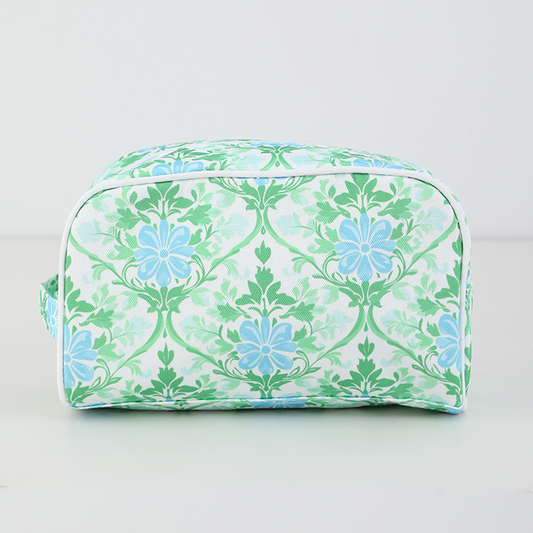 Canvas Cosmetic Case Makeup Bag: Heirloom Garden
