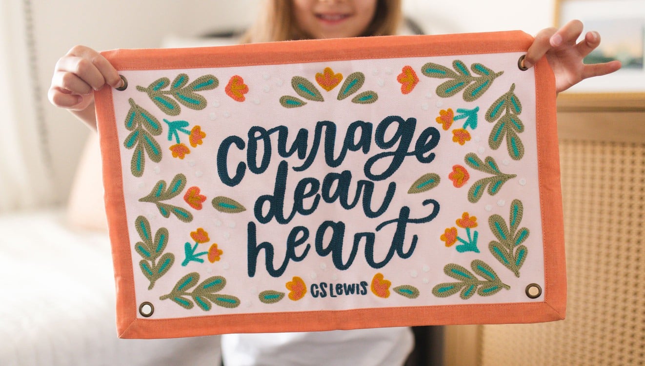 Courage Dear Heart Tapestry