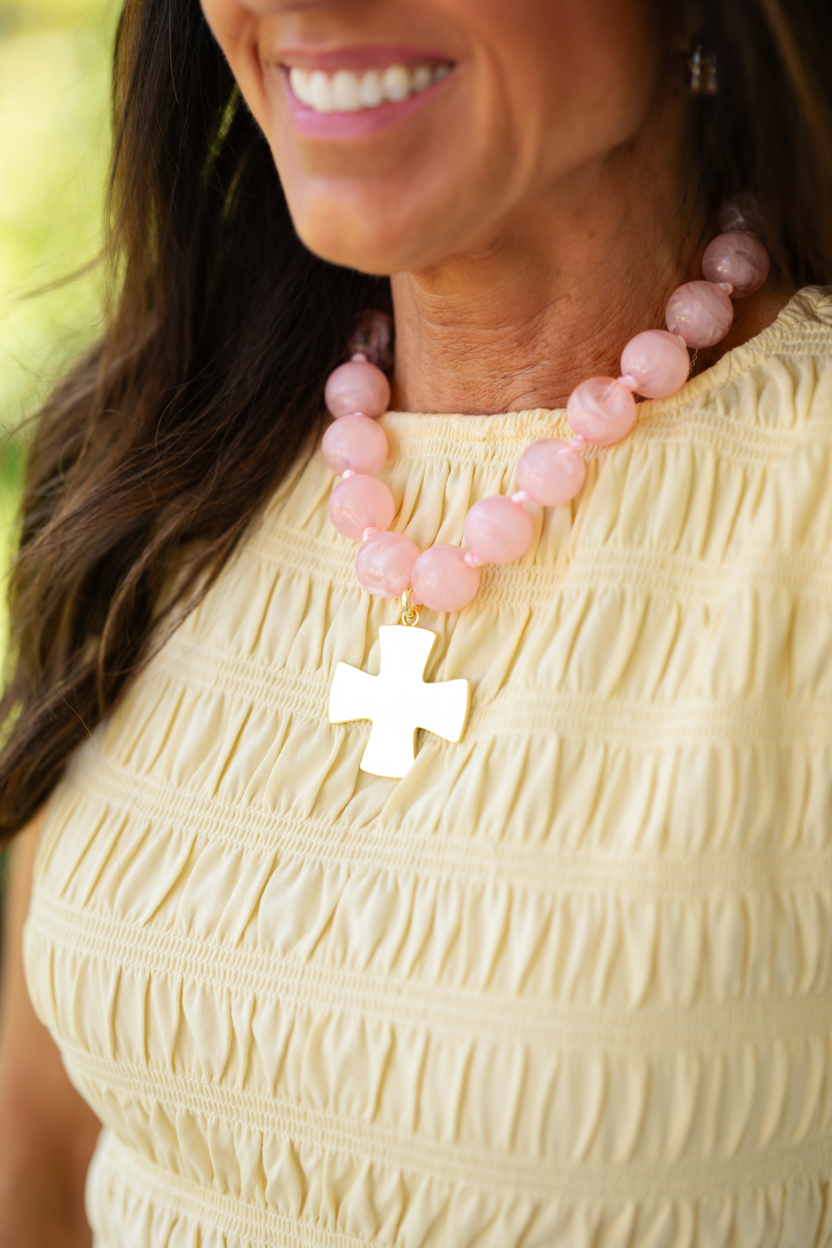 Blush Mila Necklace: 16 inches