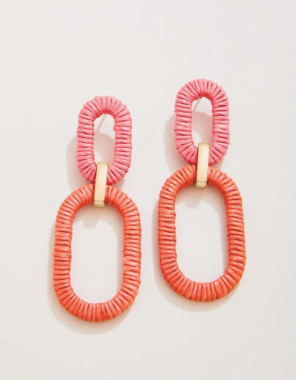 Straw Link Earrings