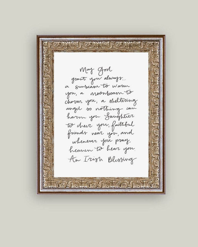 May God Grant You Framed Antique Print
