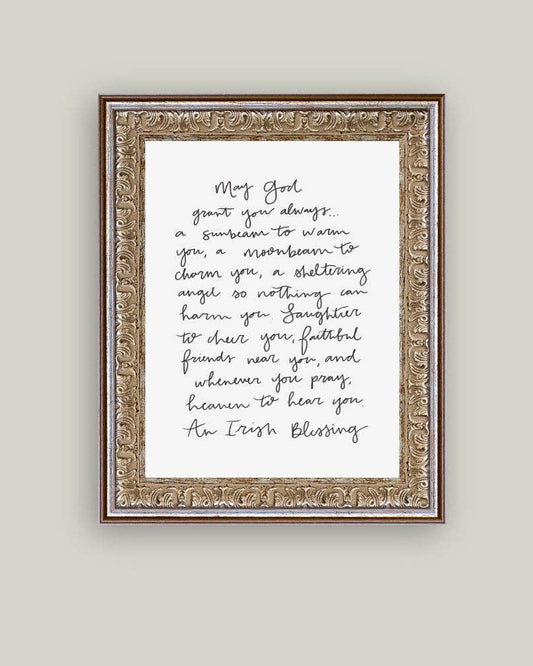 May God Grant You Framed Antique Print