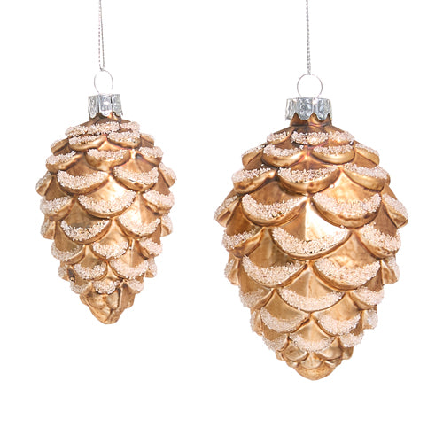 SMALL BROWN PINECONE ORNAMENTS