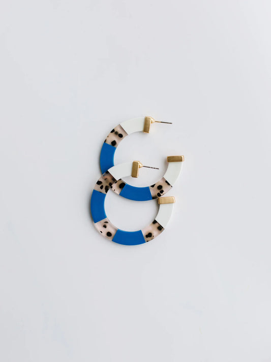 Melody Earrings Blue/Spotted