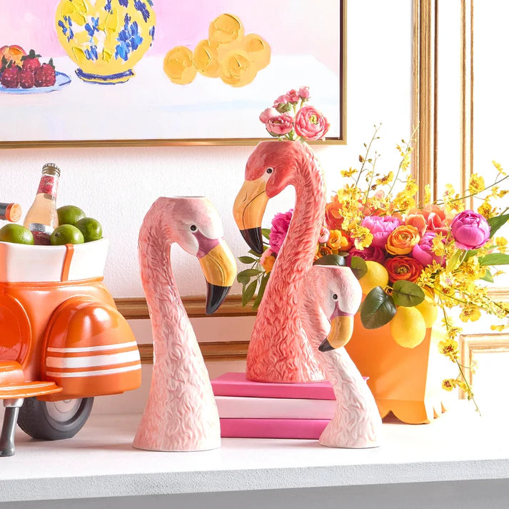 Flamingo Head Vases
