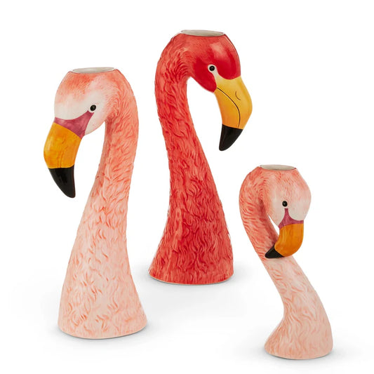 Flamingo Head Vases