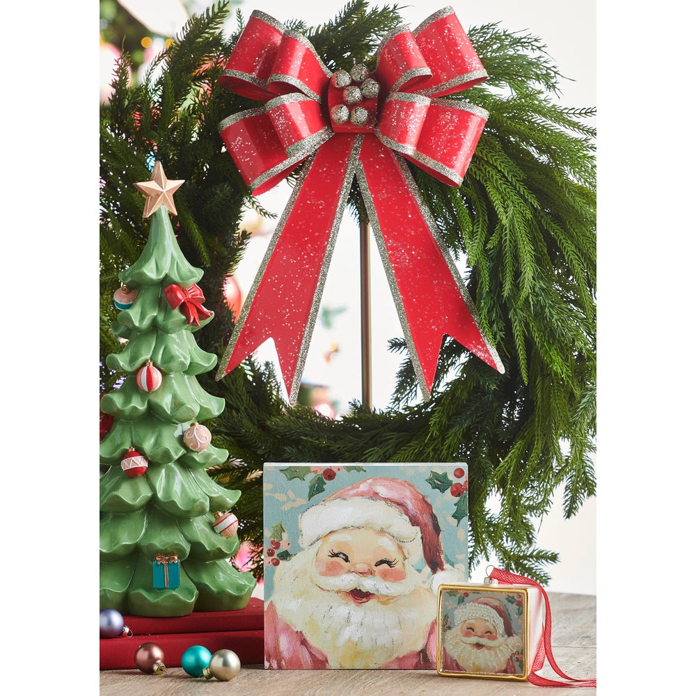 17.75" Decorated Ruffled Tree
