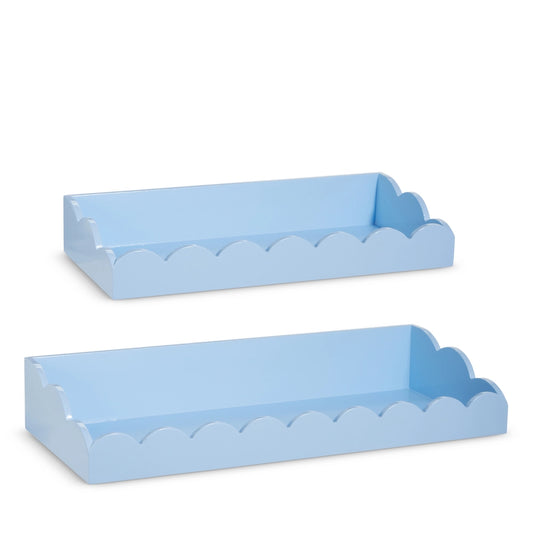 Blue Scalloped Shelves