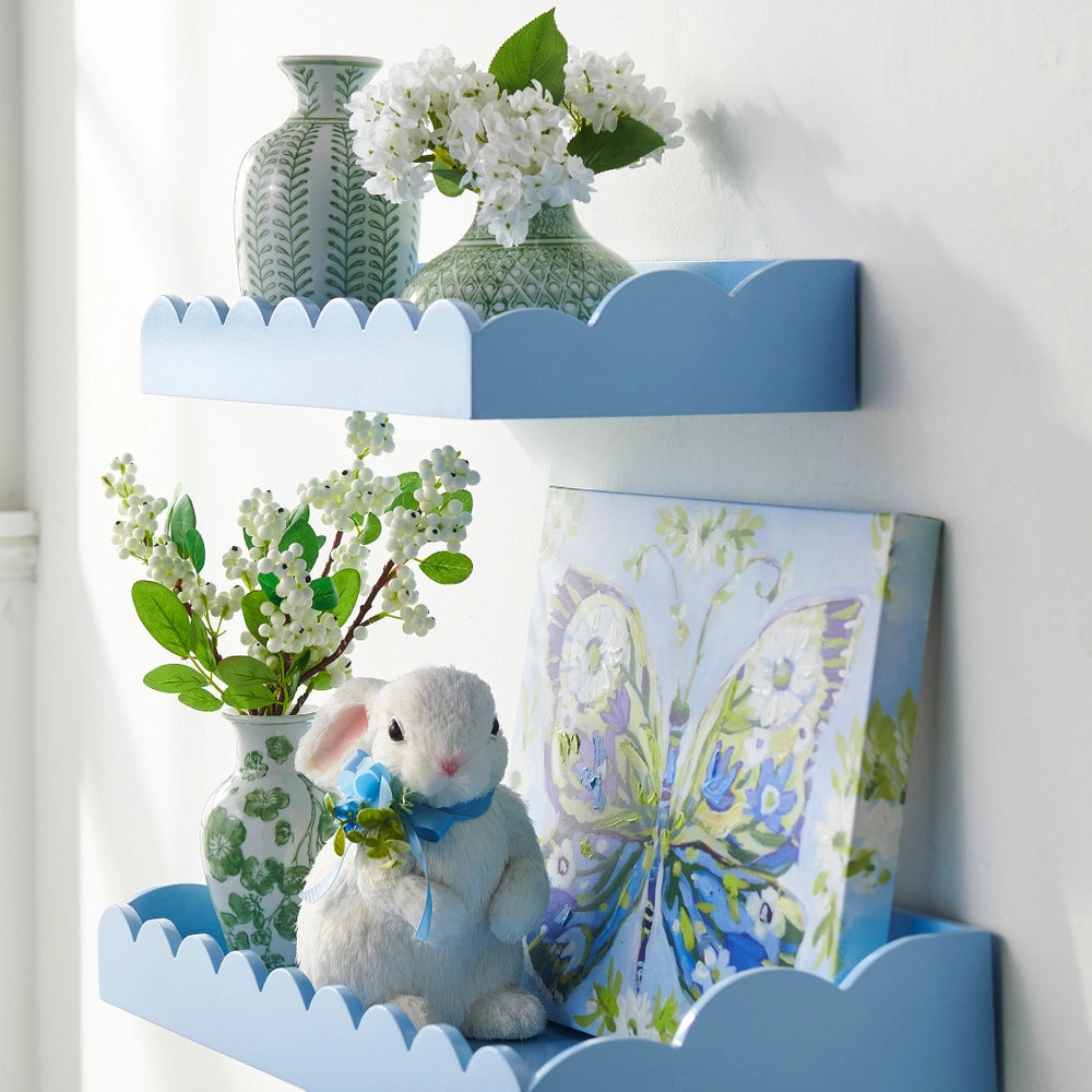 Blue Scalloped Shelves