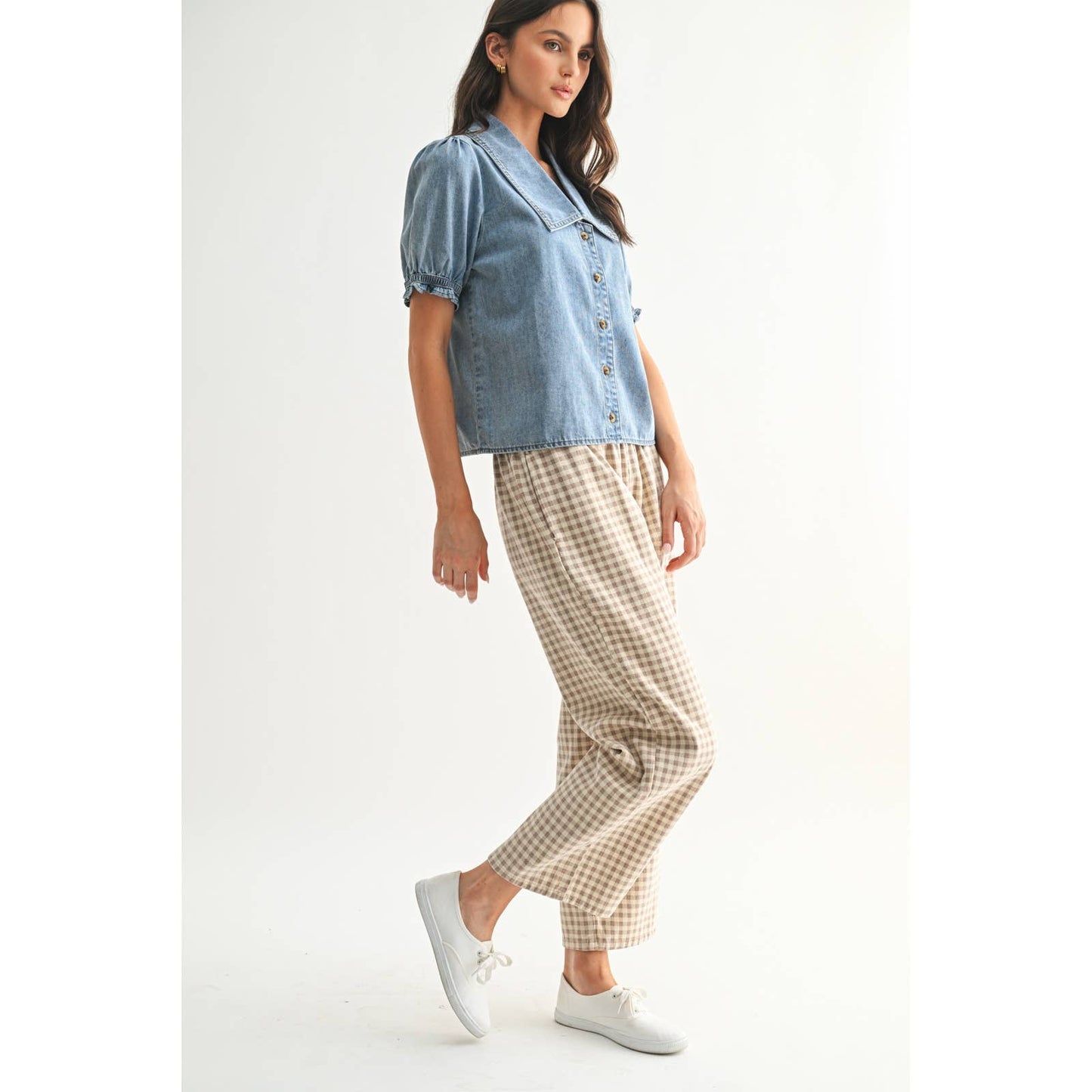 Denim Button Up Blouse