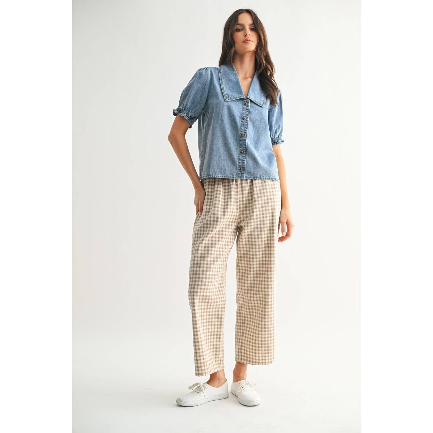 Denim Button Up Blouse