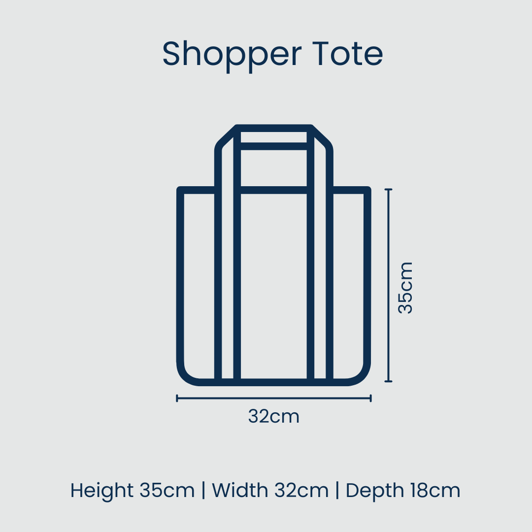 Shopper Tote – Blue Palm