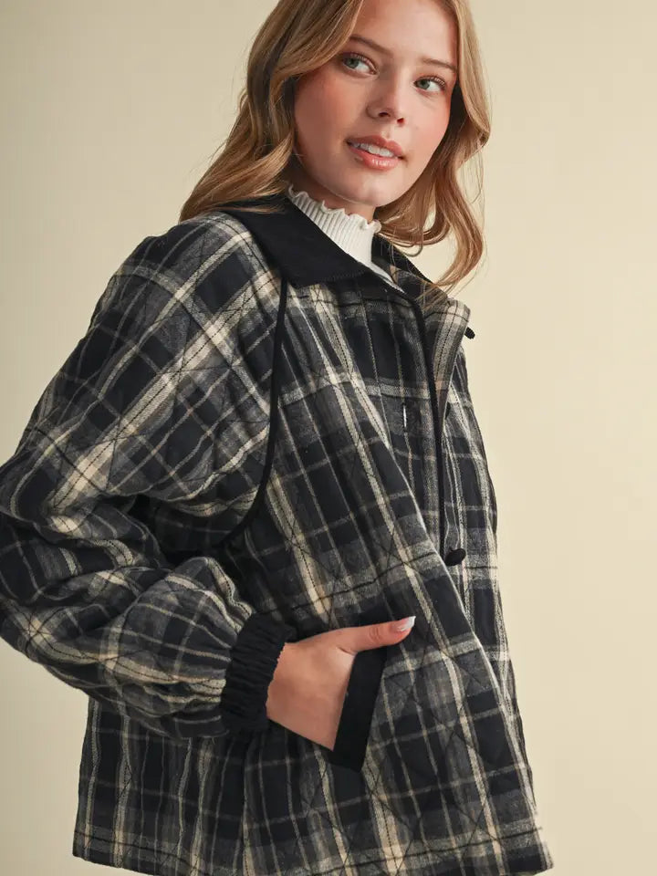 Plaid Quilted Jacket