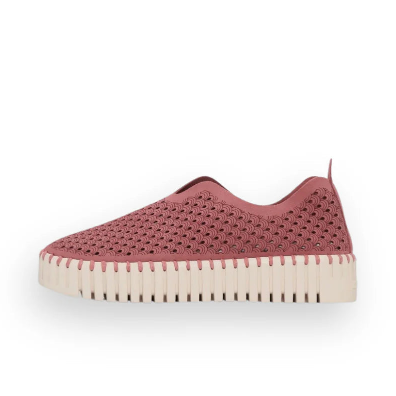 Platform Flat in Rouge Textile