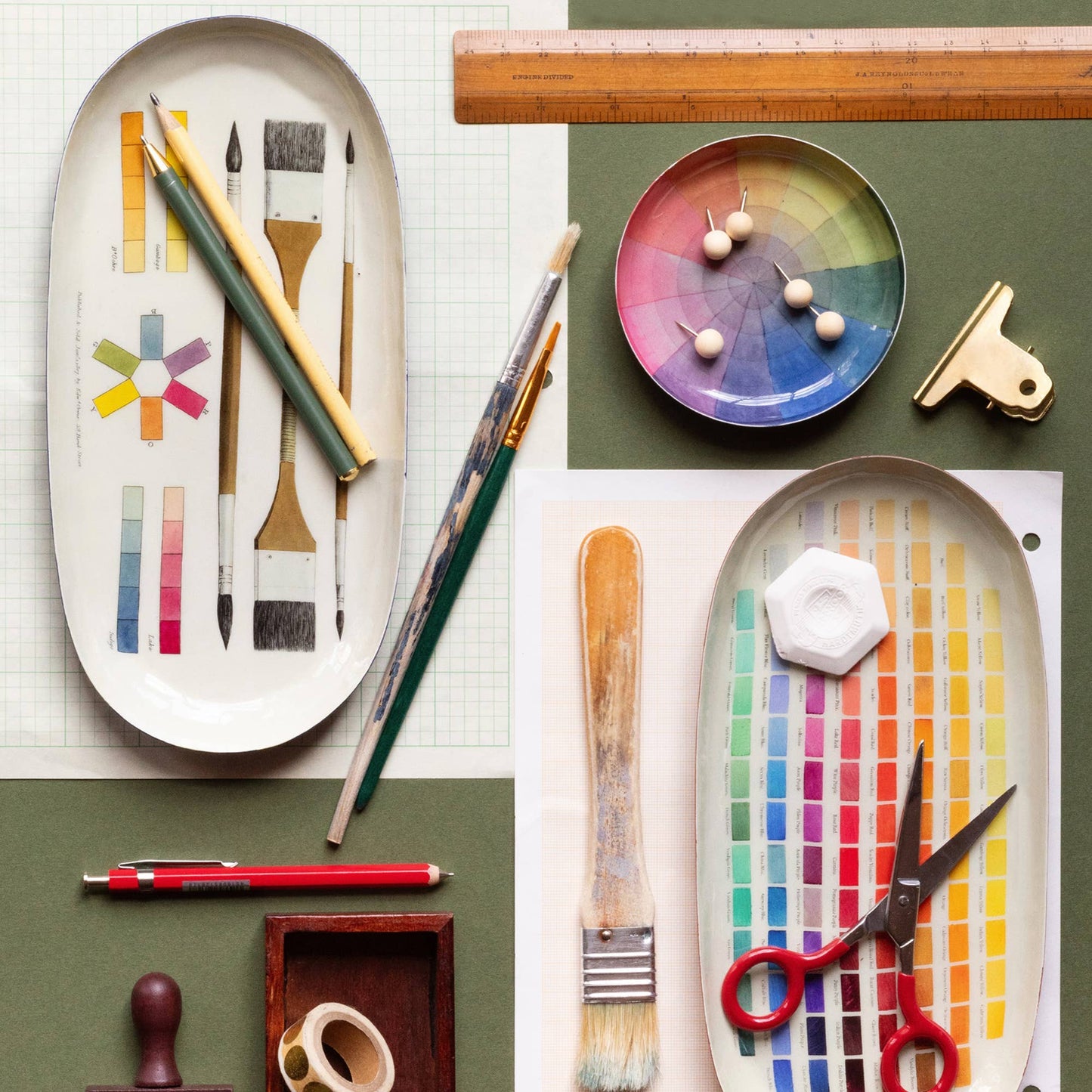 Oval Enamel Tray - The Art of Colouring