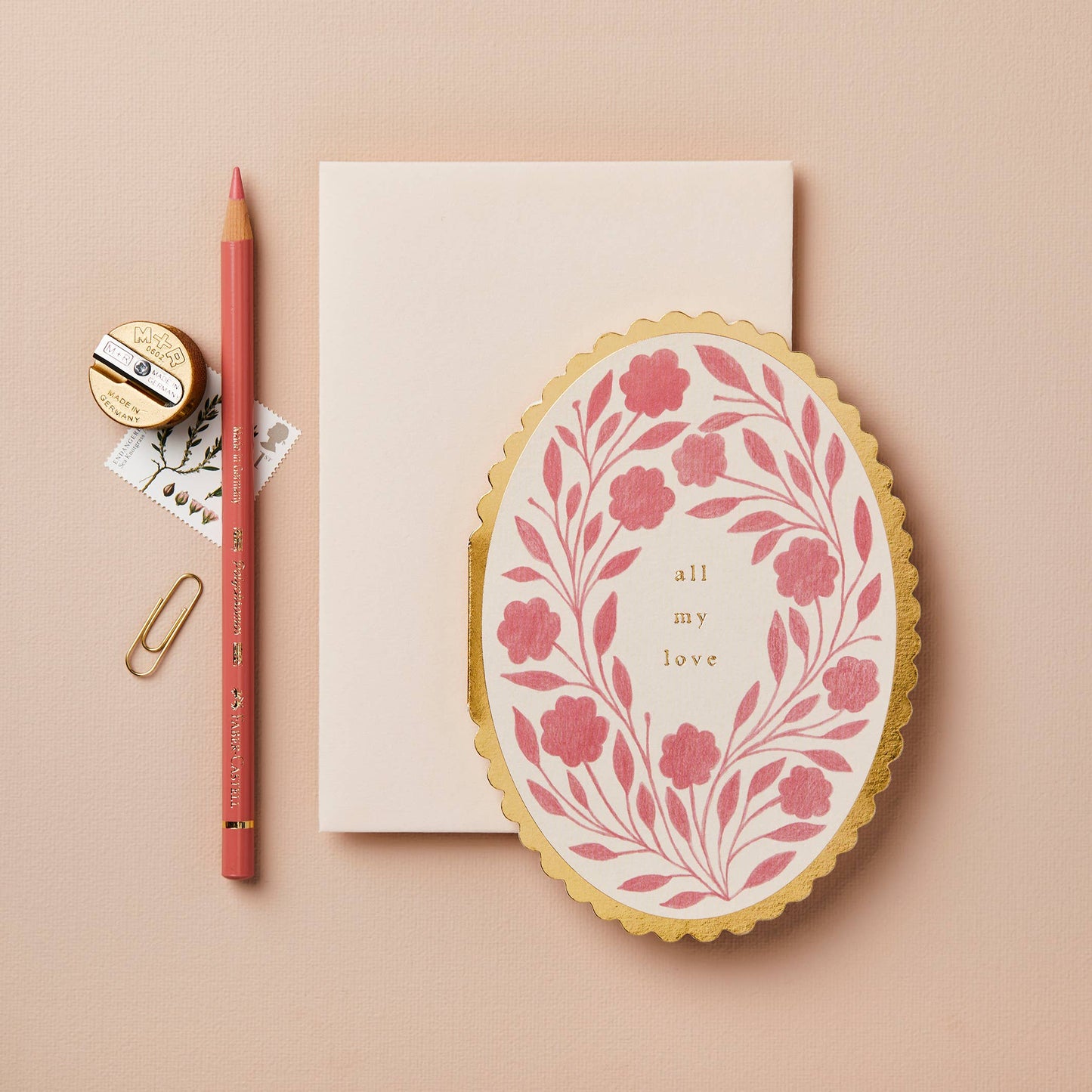 Rose Flora 'All My Love' Card