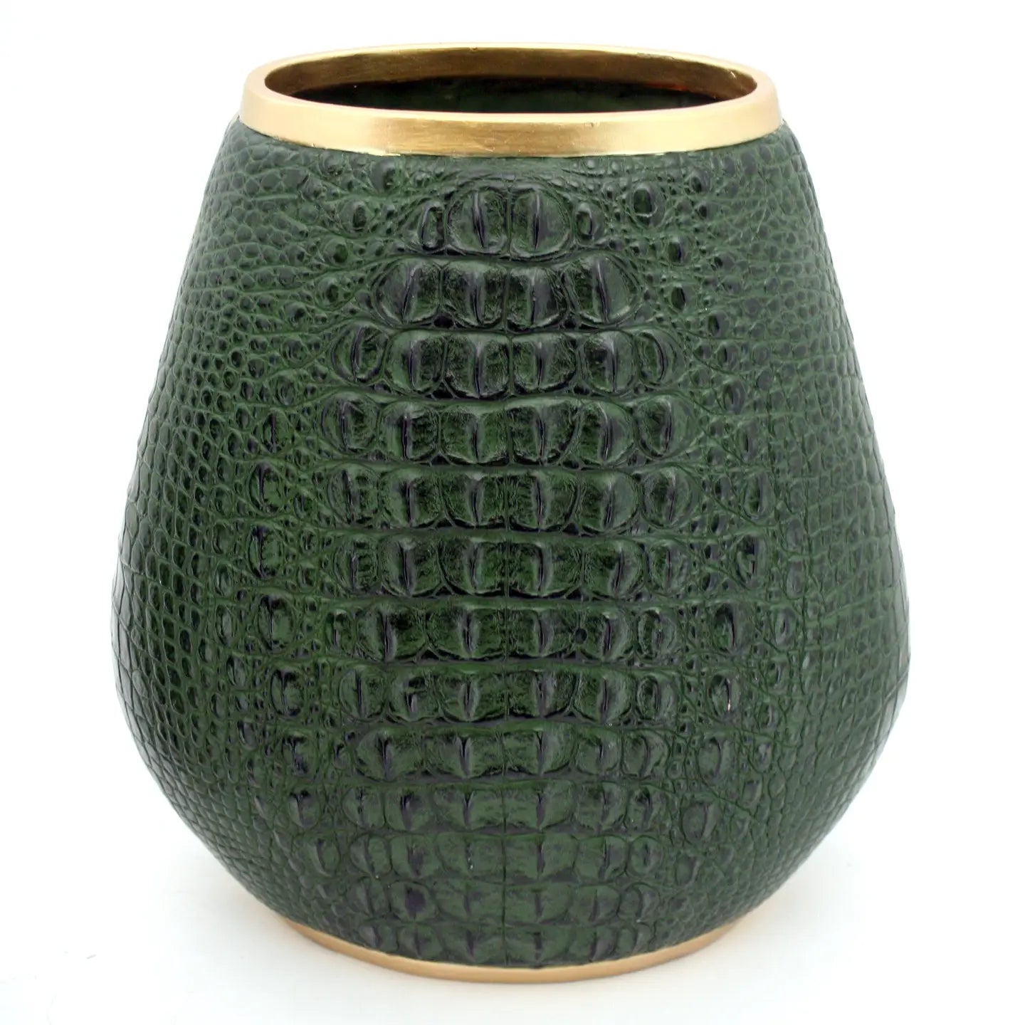 Green Alligator Skin Vase