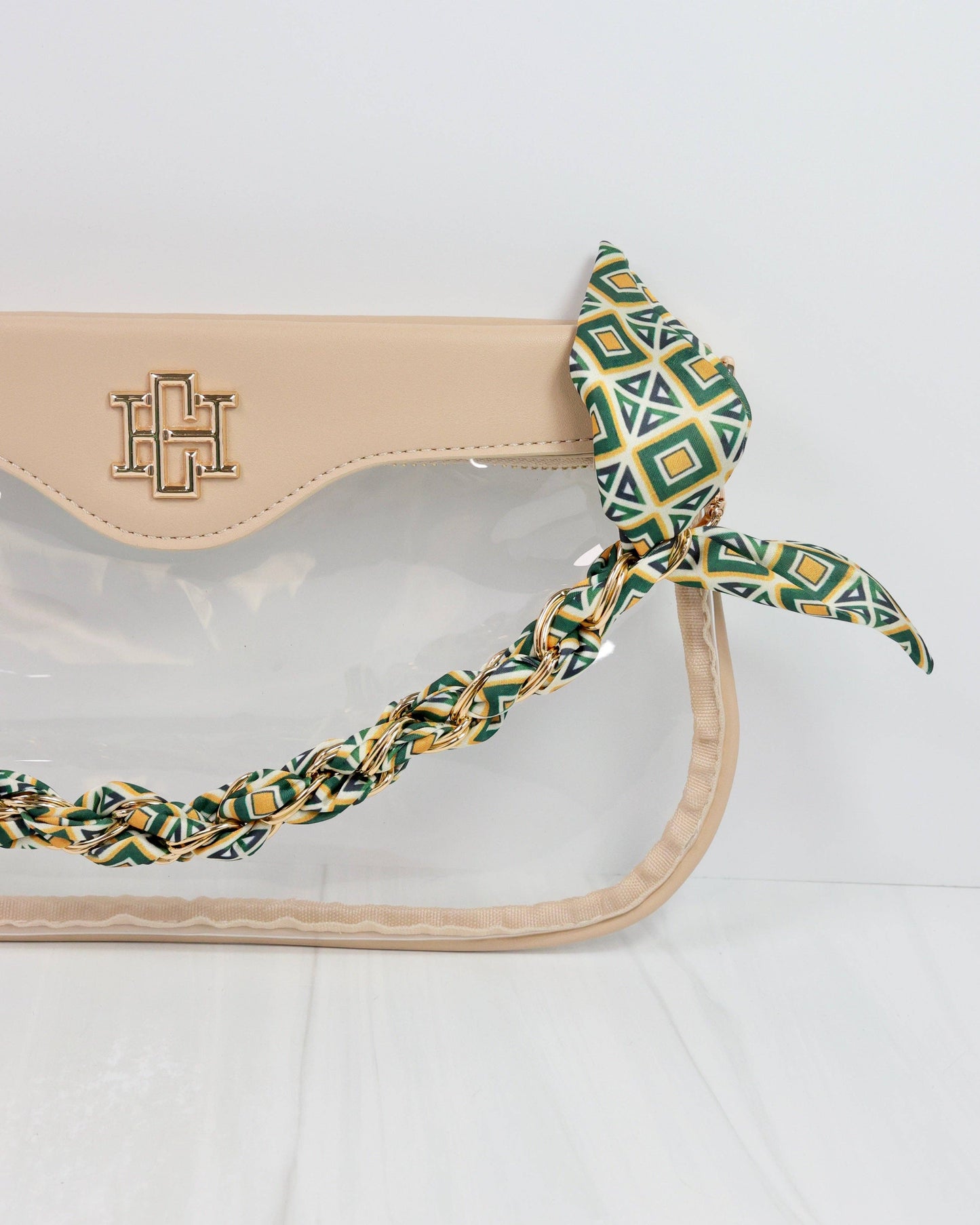 Serafina Scarf Purse Chain Green Gold