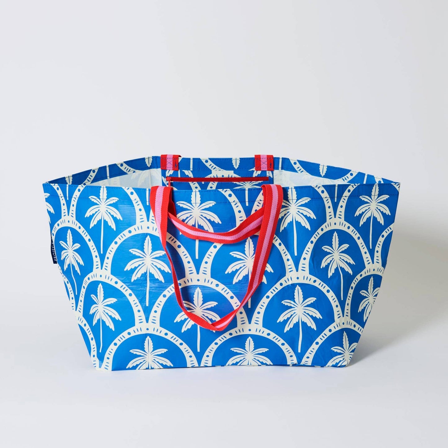 Oversized Tote – Blue Palm