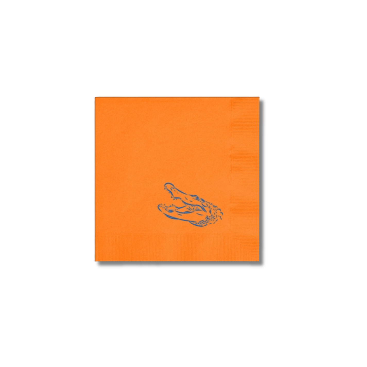 Gator Orange Napkin Blue Shiny Foil Napkins