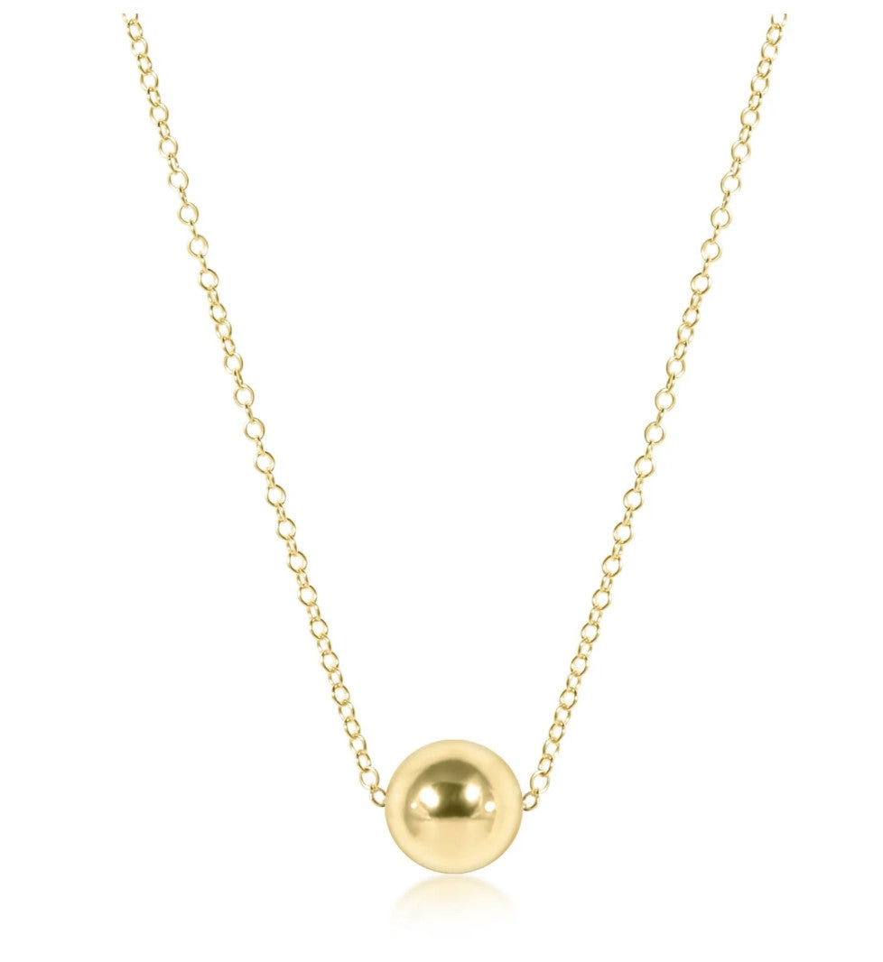 16" Necklace Gold Classic 8mm Gold