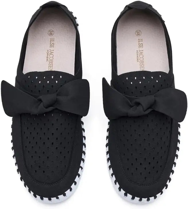 Ilse Jacobsen Tulip Bow Loafer in Black