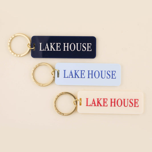 Lake House Keychain: Sky Blue
