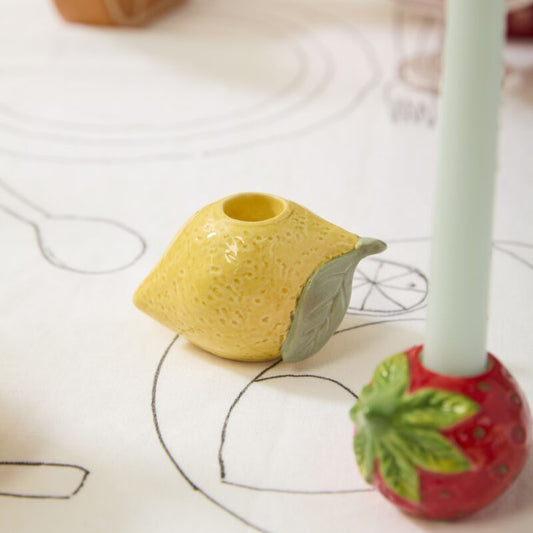 Fresh Fruit Candle Holder Lemon