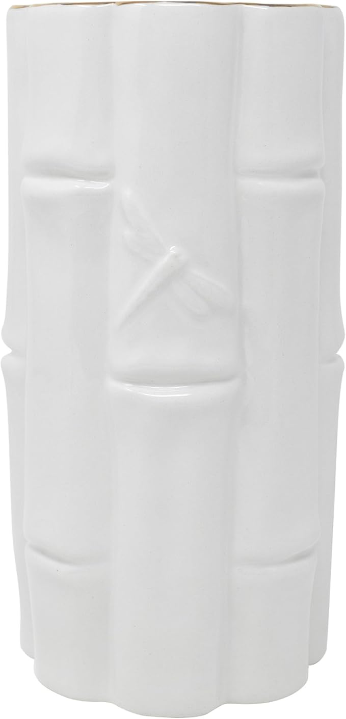 Lilly Pulitzer White Bamboo Vase