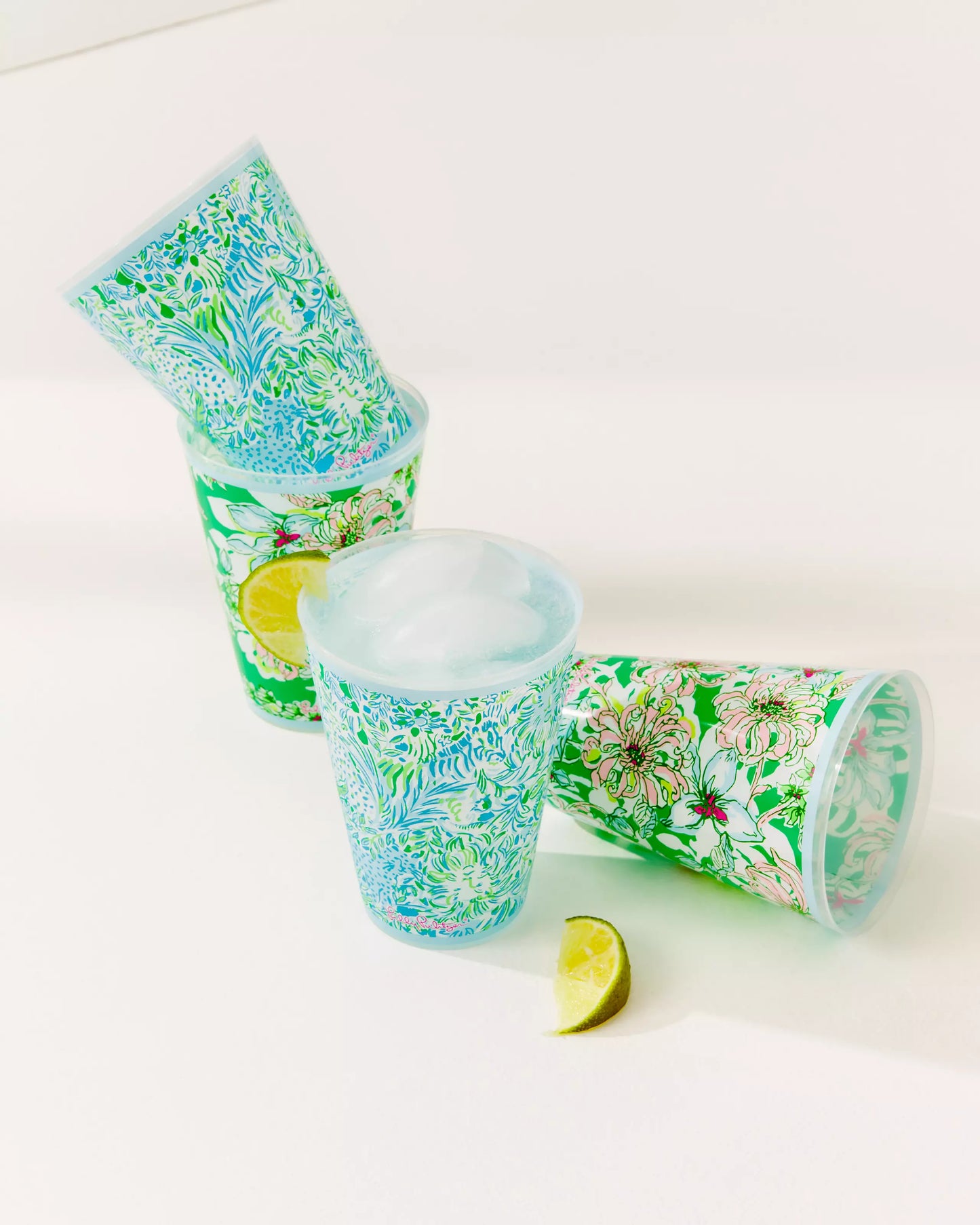 Lilly Pulitzer- Pool Cups-Dandy Lions/Blossom Views