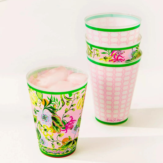 Lilly Pulitzer- Pool Cups-Via Amora Spritzer