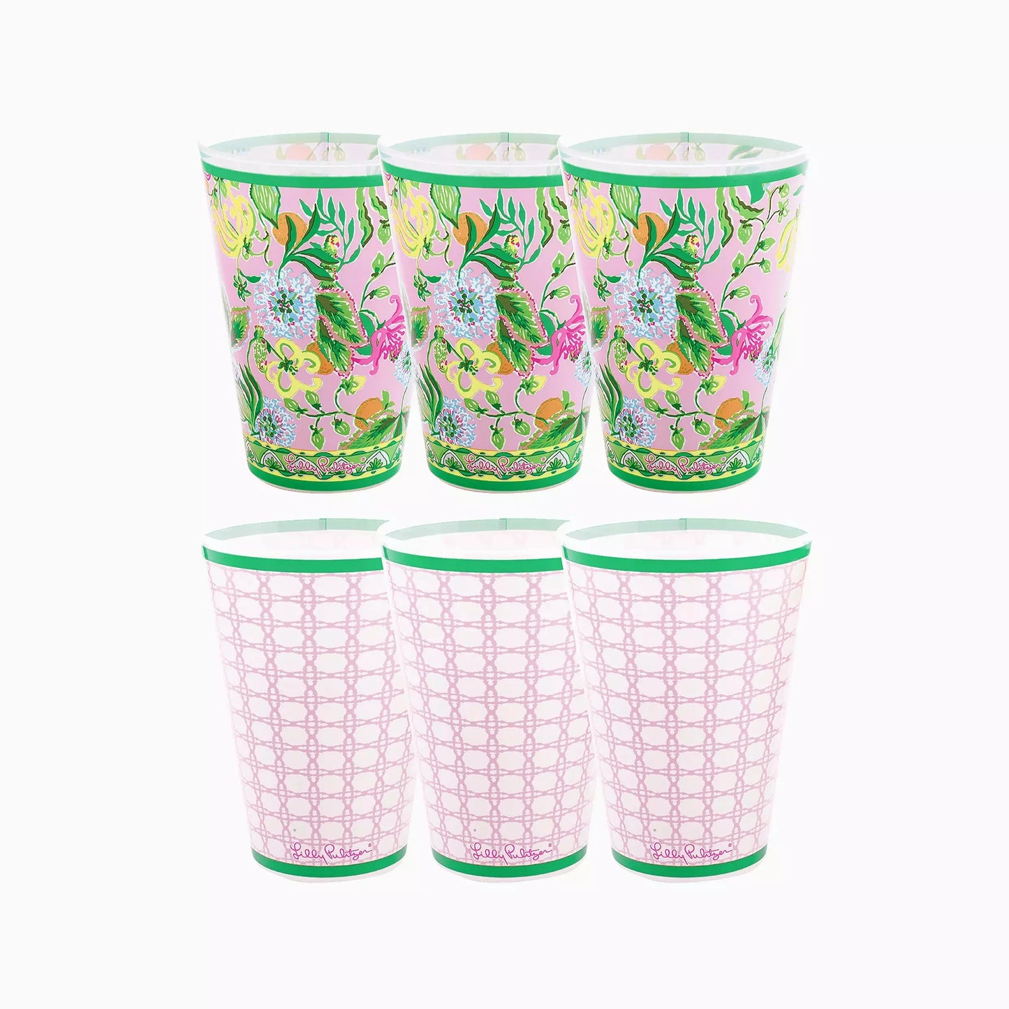 Lilly Pulitzer- Pool Cups-Via Amora Spritzer