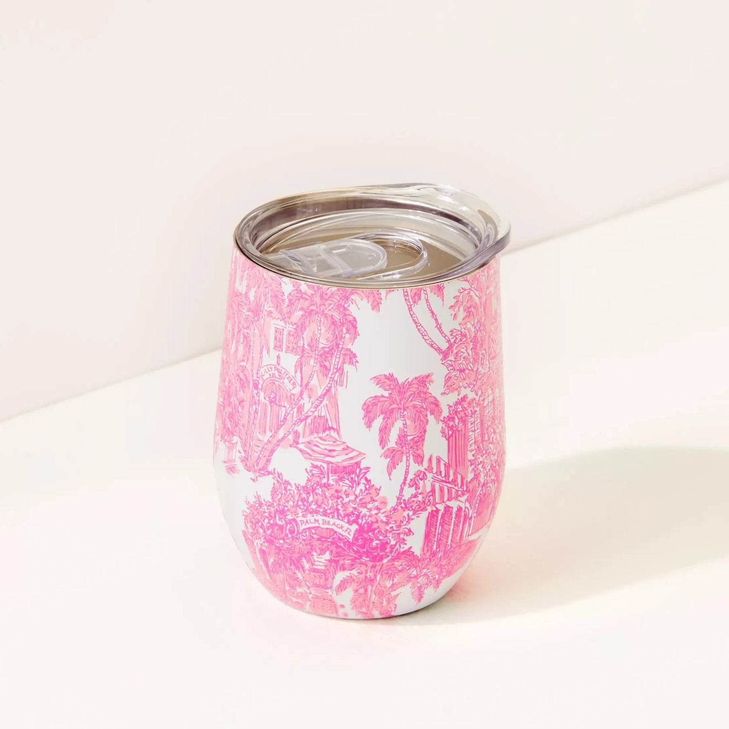 Lilly Pulitzer Stemless Tumbler- Palm Beach Toile