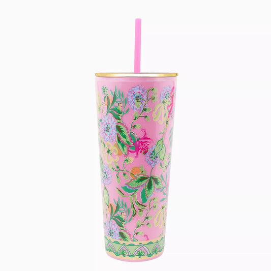 Lilly Pulitzer- Tumbler w/ Straw- Via Amore Spritzer