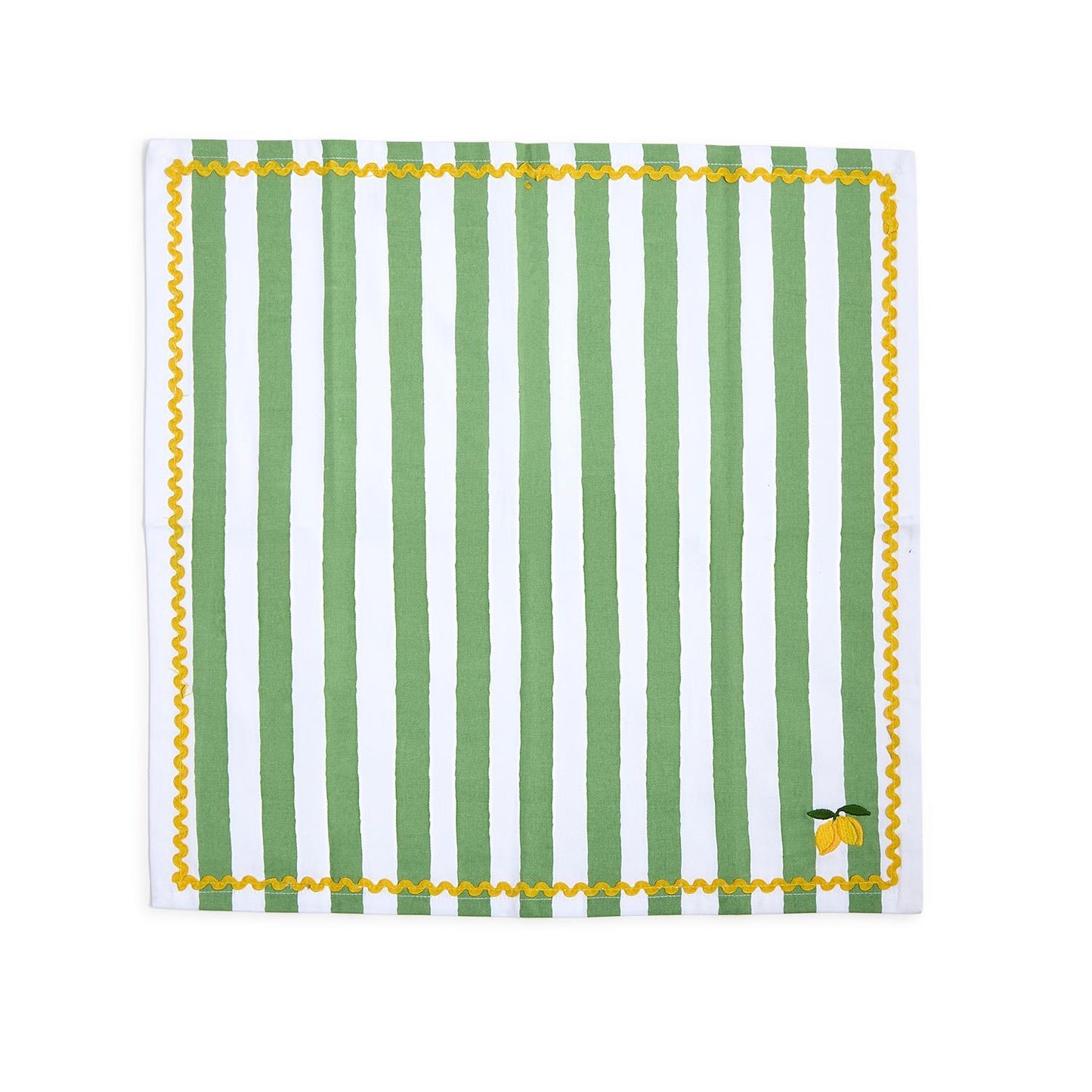 Lemon Grove Set of 4 Embroidered Cloth Dinner Napkins