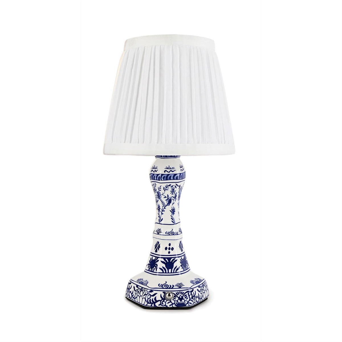 LED Cordless Chinoiserie Blue and White Floral Table Lamp