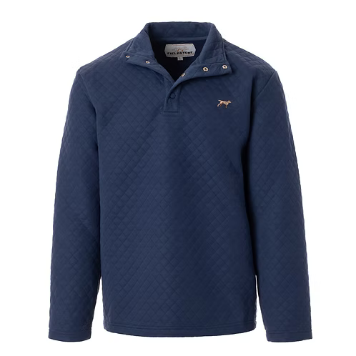 Diamond Patterned Pullover- Navy