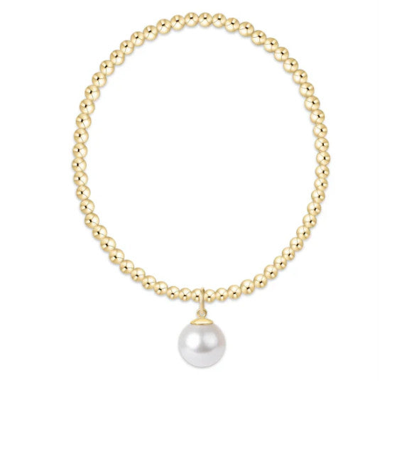EXTENDS Classic Gold 3mm Bracelet Classic Pearl 10mm Charm