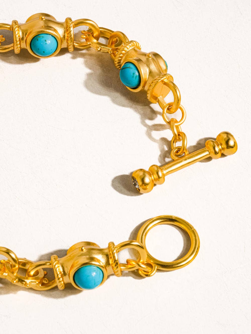 Atley 18K Gold Vintage Turquoise Bracelet: Turquoise